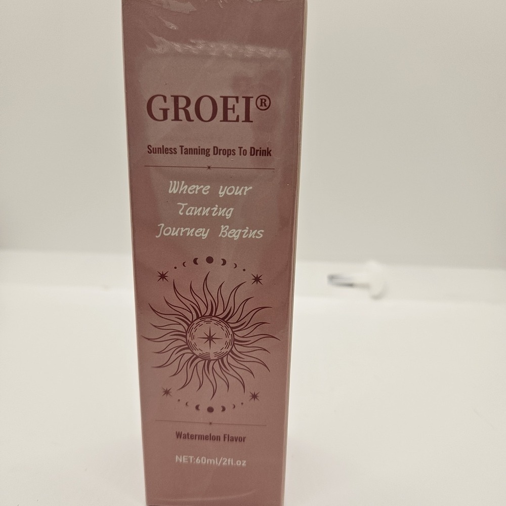 GROEI Sunless Tanning Drops to Drink‎ 60ml Watermelon Flavor • New Sealed
